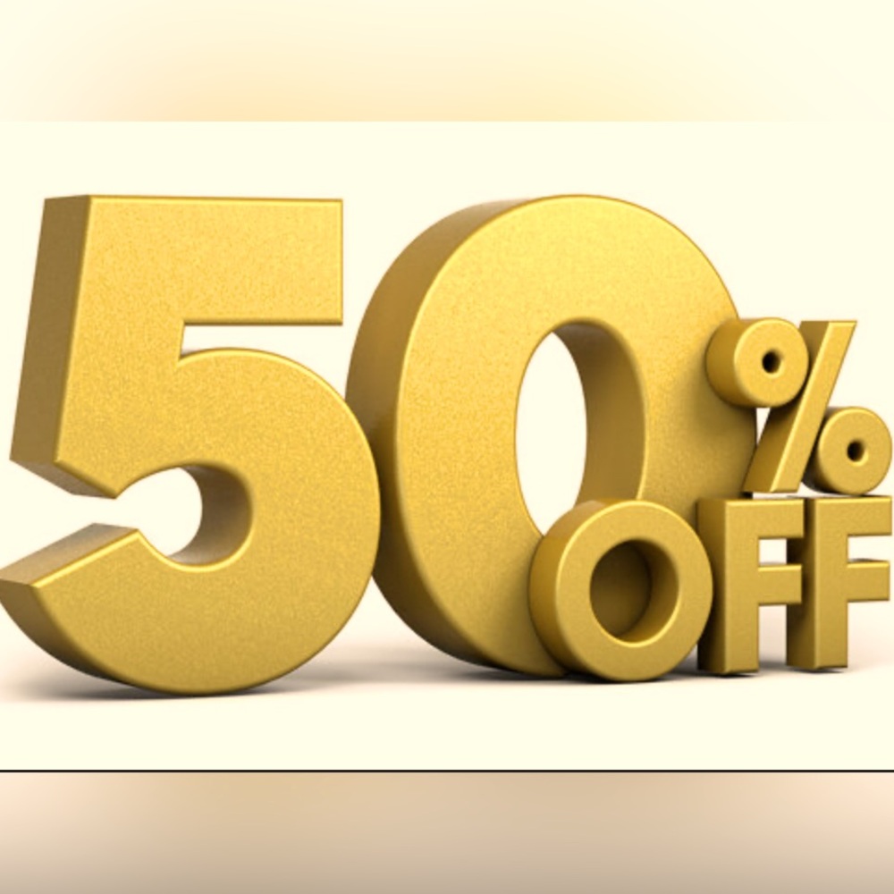 Make me an offer of 50% off this weekend & I’ll accept!
